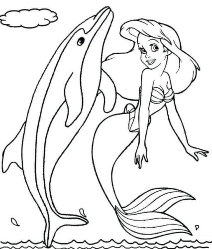 Little Mermaid With Dolphin Little Mermaid With Dolphin