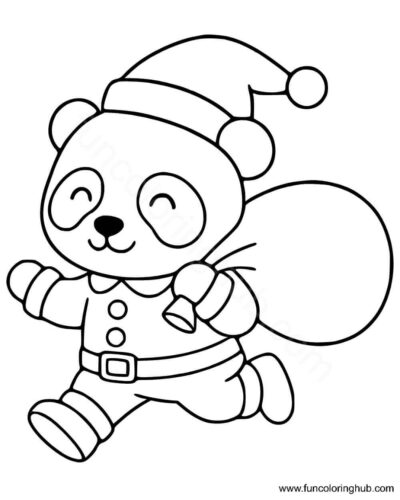 Panda Enjoying Christmas Panda Enjoying Christmas