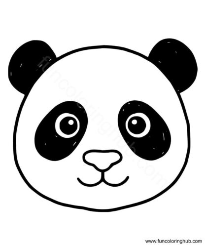 Panda Face Coloring Page Panda Face Coloring Page