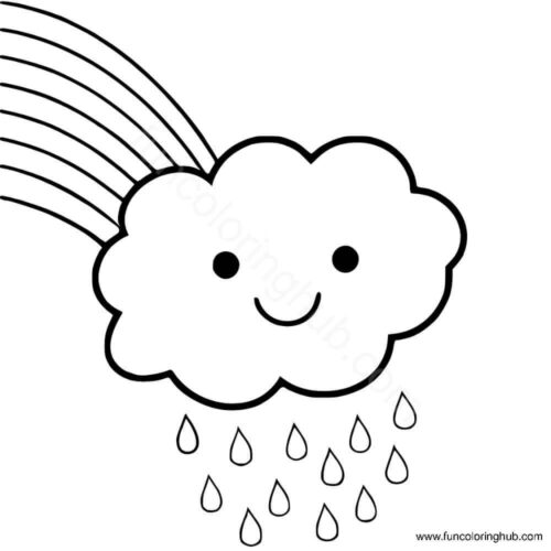 Rainbow and kawaii cloud Rainbow and kawaii cloud