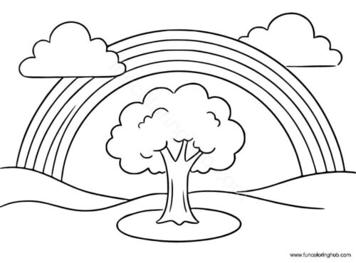 Rainbow coloring pages Rainbow coloring pages