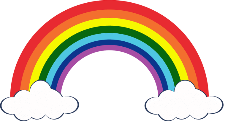 Rainbow coloring pages for kids