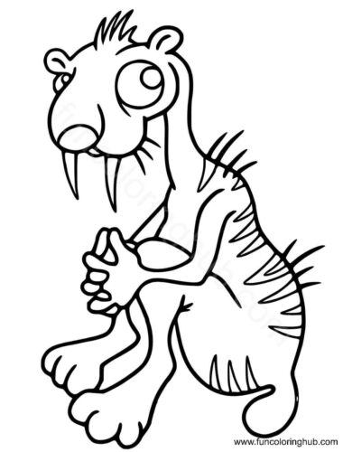 Saber Tooth Tiger coloring page Saber Tooth Tiger coloring page