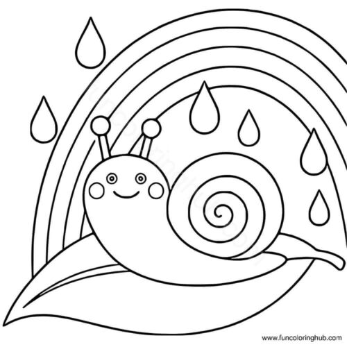 Snail by the rainbow Snail by the rainbow