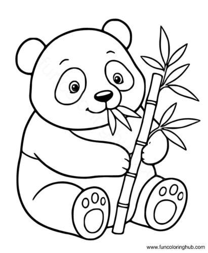Surprised Panda Coloring Page Surprised Panda Coloring Page