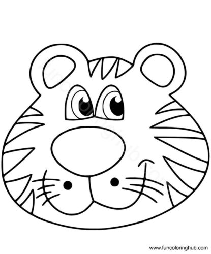 Tiger Face coloring page Tiger Face coloring page