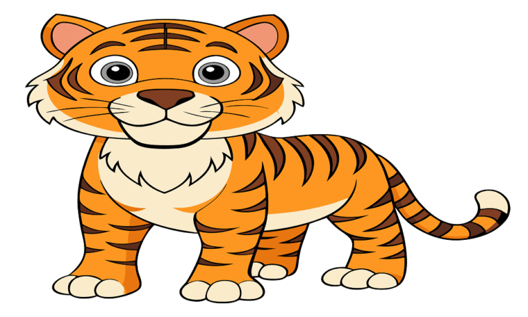 Tiger coloring pages PDF