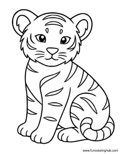 Tiger coloring pages for kids Tiger coloring pages for kids