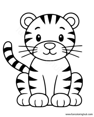 Tiger coloring pages for preschoolers Tiger coloring pages for preschoolers