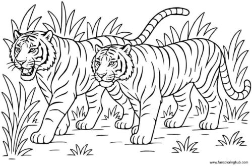 Tigers Coloring Pages Printable Tigers Coloring Pages Printable