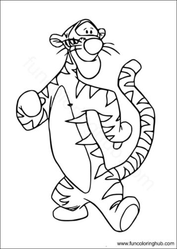 Tigger coloring page Tigger coloring page