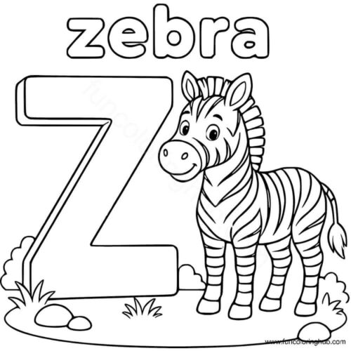 Z is for Zebra coloring page Z is for Zebra coloring page
