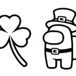 Among Us St Patricks Day coloring page