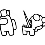 Among Us Tongue Kill cursor coloring page