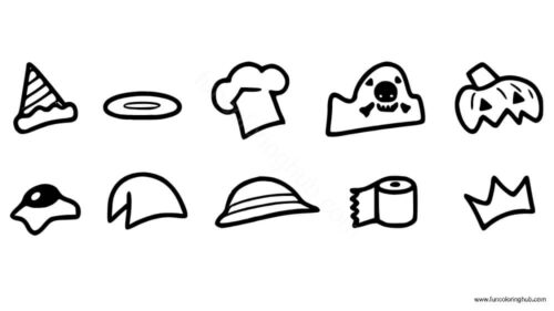 Among Us caps coloring page Among Us caps coloring page