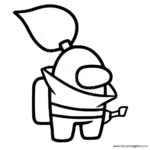 Among Us character colouring page