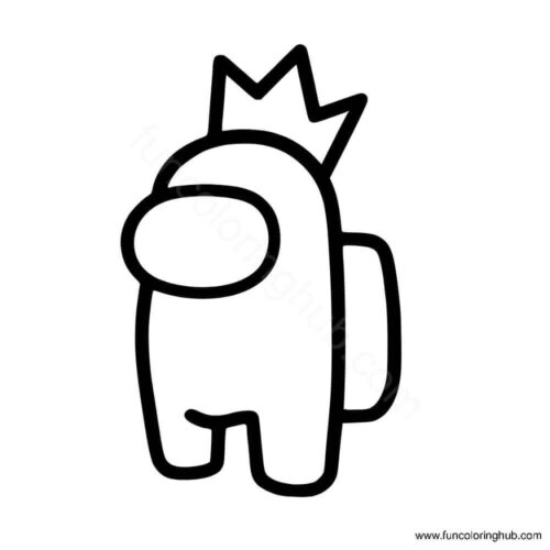 Among Us character wearing a crown Among Us character wearing a crown
