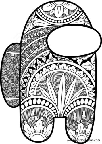Among Us coloring pages fo adults Among Us coloring pages fo adults