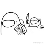 Among Us coloring pages for kids