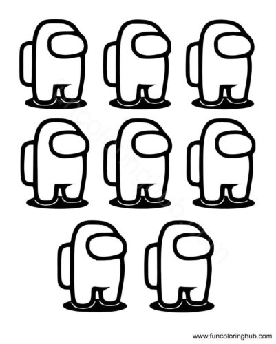 Among Us coloring pages printable Among Us coloring pages printable