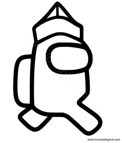 Among Us crewmate coloring page Among Us crewmate coloring page