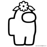 Among Us mini crewmate with flower hat
