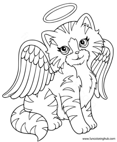 Angel Kitty Lisa Frank Coloring Images