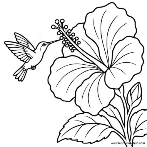 Bee hummingbird coloring page Bee hummingbird coloring page