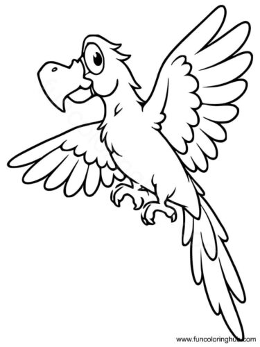 Cartoon Parakeet coloring page