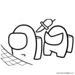 Coloring pages of Among Us video game