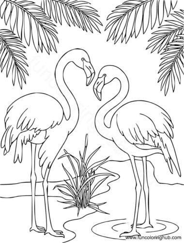 Flamingos coloring sheets Flamingos coloring sheets