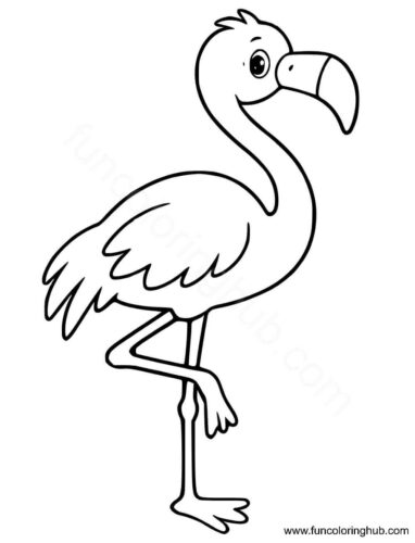 Funny Flamingo coloring page Funny Flamingo coloring page