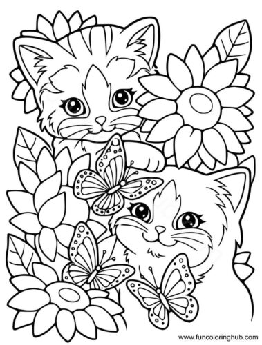 Kittens From Lisa Frank Coloring Sheets