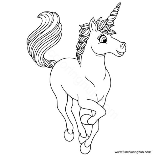 Markie the Unicorn Lisa Frank Coloring Pages