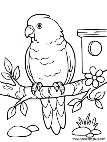 Parrot perched on a branch
