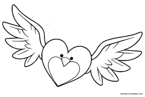 A heart shaped bird