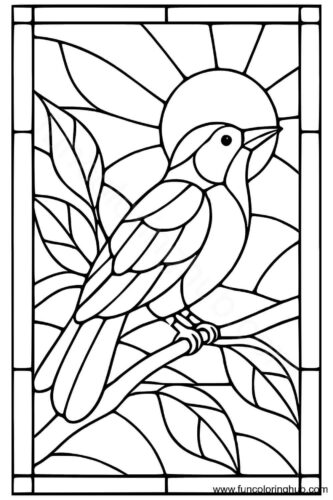 Bird Stained Glass