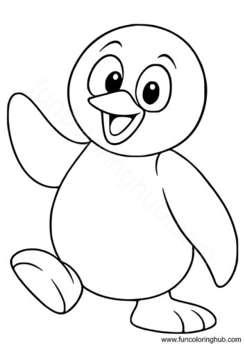 Bird coloring page for preschooolers
