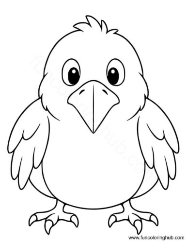 Cartoon Crow coloring page