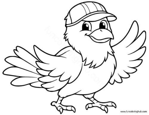 Eagle with Baseball Cap