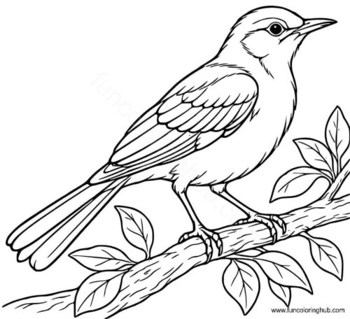 Mockingbird coloring page